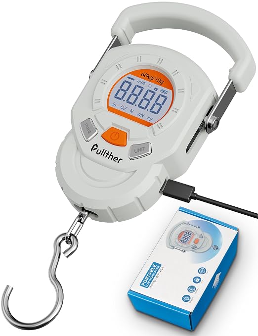 Fish Scale, Max 130lbs Fishing Scale,Multi-Mode Pound/Ounces & Kilograms,LCD Display