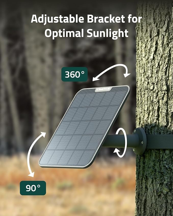 True 4K 4G LTE Cellular Hunting Camera Outdoor +Battery Pack+6W Solar Panel, 0.2s Trigger Speed, Game or Trail Camera with GPS, Non-Glow IR, SIM Card, Motion Capture, Talon Pro+BP-10+SP-10