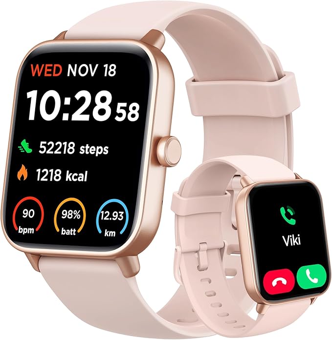 Smart Watch for Women Android & iPhone, Alexa Built-in, IP68 Waterproof Activity Fitness Tracker with Bluetooth Call (Answer/Make), 1.8" Smartwatch with Heart Rate/SpO2/Sleep Monitor, 100+ Sports Mode | Pink