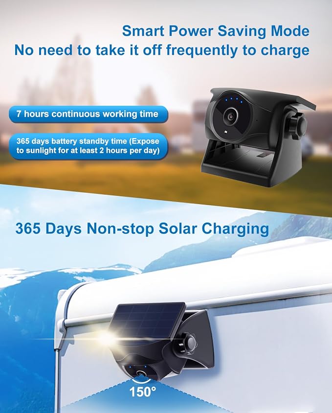 1080P Magnetic Wireless Backup Camera, 365 Days Standby Rechargeable Battery, Waterproof Rear/Front View Camera for Hitching Boat Trailer Horse Pickup RV Car for iPhone iPad Android