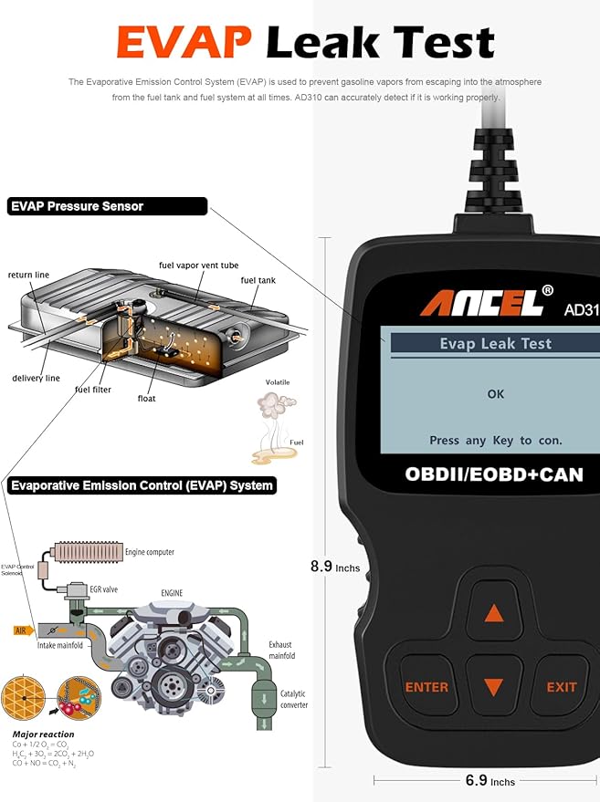 ANCEL AD310 Universal OBD II Scanner + ANCEL PB500 Automotive Power Circuit Probe Tester Kit