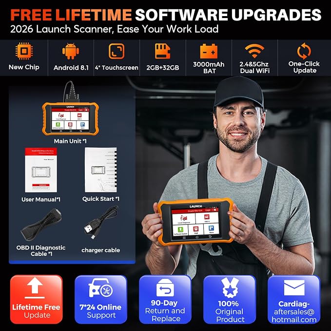 2026 LAUNCH Creader Elite V3.0 fit for Honda Acura Bi-Directional Scan Tool, Full System OBD2 Scanner, All Reset Service Code Reader, AUTOVIN, ECU Code, Battery Registration, Lifetime Free Update