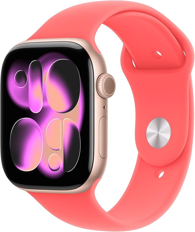Apple Watch Band - Sport Band - 46mm - Bright Guava - S/M