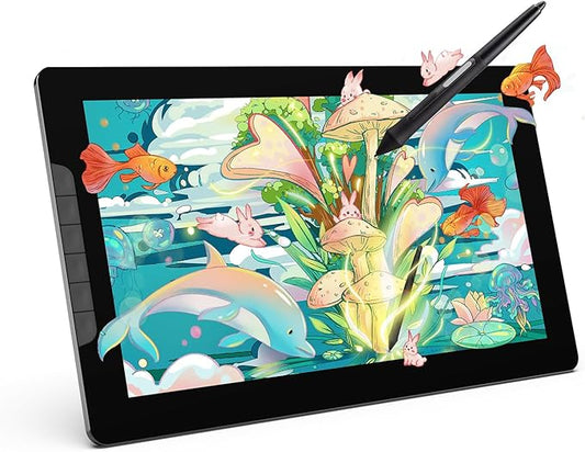 13.3 Inch Drawing Tablet with Screen, Full-Laminated Anti-Glare Graphics Drawing Monitor, 122% sRGB, 8192 Pressure Stylus Pen, Compatible with Windows/Mac Major Design Software