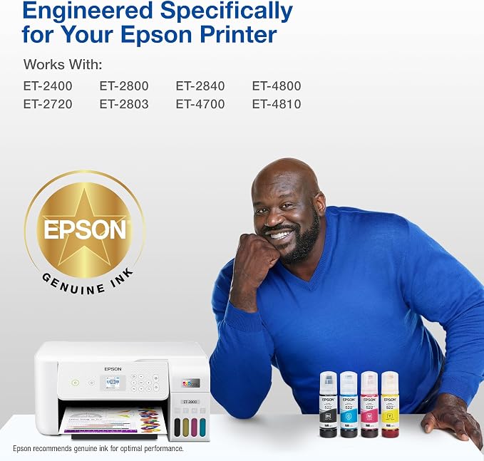 Epson 522 EcoTank Ink Ultra-high Capacity Bottle Black & Color Combo Pack (T522120-BCS) Works with ET-2720,2800,2803,2840,4700,4800,4810,(Pack of 2)