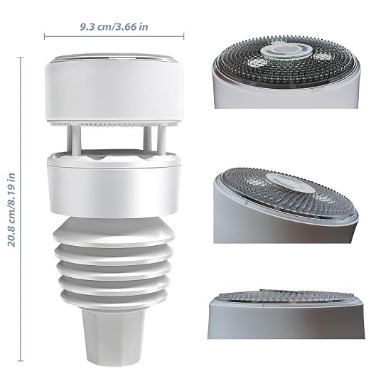 ECOWITT Wi-Fi Weather Station GW1210, Includes GW1200 Wi-Fi Gateway and WS90 Outdoor Sensor Array, 915 MHz