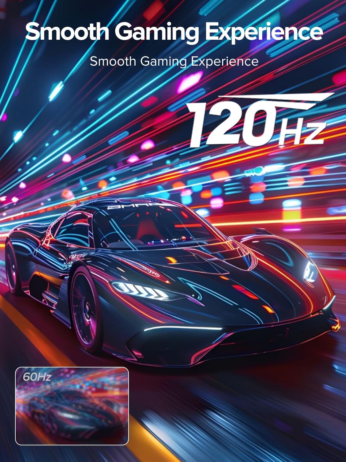 UPERFECT 24" 120Hz Portable Monitor 1080P 100% sRGB with Built-in Stand & VESA, HDMI USB-C FHD Travel Monitor for Laptop/MacBook/SteamDeck/Phone/Mini PC, External Second Screen for Gaming & Work