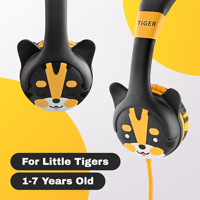 Kidrox Wired Toddler Headphones for 1-7 Years Old — 85dB Volume Limited Baby Headphones for Plane and Car Travel — Children Headset for Airplane, iPad and Tablet, Kids Headphone with Cord for Children