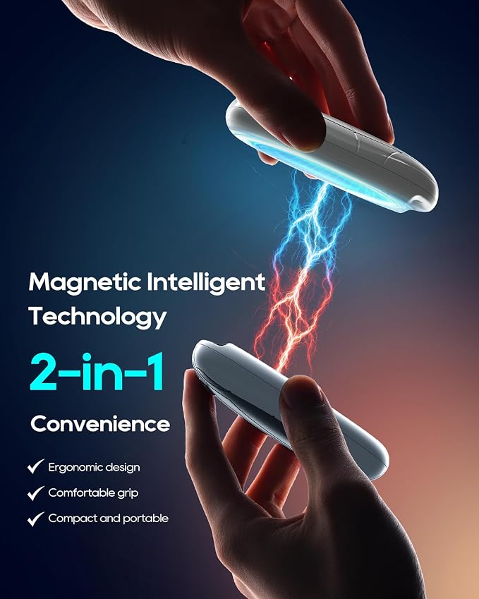 Hand Warmers Rechargeable 2 Pack, 14000mAh Electric Hand Warmers with Wireless Charging Case, AI Chip 3 Heat Settings Up to 50-Hour Portable Pocket Heater, Gifts for Christmas, Camping, Hunting, Golf