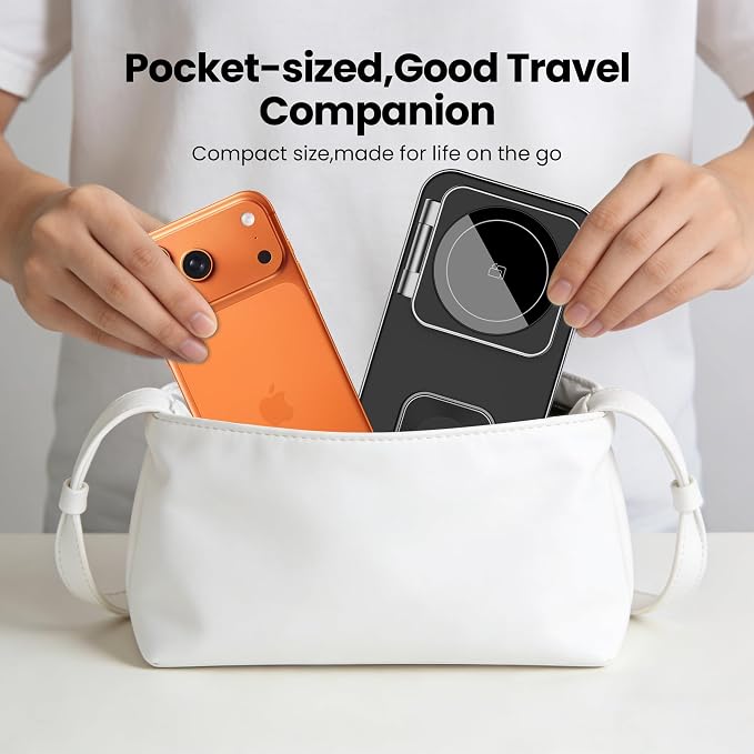 3 in 1 Magnetic Wireless Charger for Multiple Devices, Fast Foldable Travel Mag-Safe Charger Stand for iPhone 17 16 15 14 13 12, Wireless Charging Station for iWatch Series, for AirPods White