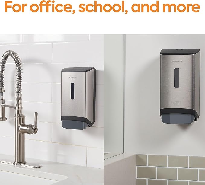 Coastwide Professional J-Series Automatic Wall Mounted Hand Soap Dispenser, Black