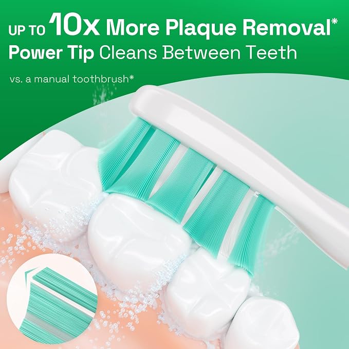Brushmo Plaque Control Replacement Toothbrush Heads, Compatible with Philips Sonicare Click-on Electric Toothbrush Handles, 8 Standard Replacement Heads, Soft Dupont Bristles, BM928, White (Pack of 2)