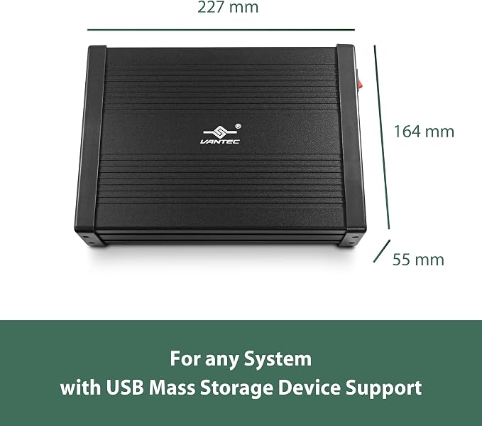 NexStar DX2 USB 3.0 External Enclosure, Design for 5.25" Blu-Ray/CD/DVD SATA Drive, 2nd Gen DX, Aluminum Alloy, fit Any Depth Optical Drive, TAA Compliant, USB Hot swappable (NST-540S3-BK)