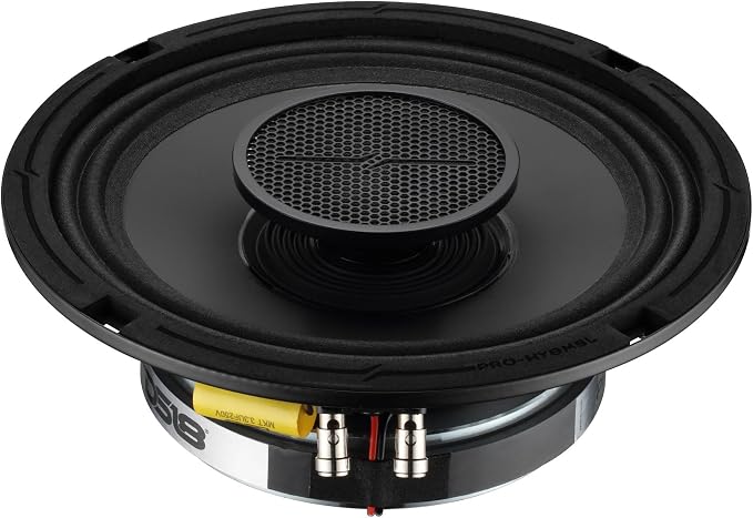 DS18 PRO-HY8MSL 8" Shallow Hybrid Mid-Range Car Audio Loudspeaker with Built-in Driver and Grill Included 400W Max 200W RMS 8 Ohms (1 Speaker)