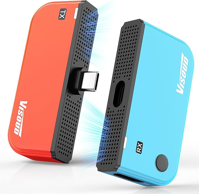 2026 New Type-C Wireless HDMI Transmitter and Receiver 328FT/100M, Extender 4K Decode Input to 1080P@60Hz Output, Plug&Play Portable 5.8G/2.4G Video/Audio from Phone/Laptop/PC to Monitor, Projector
