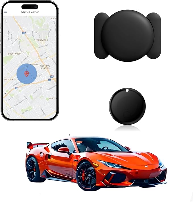 GPS Tracker for Vehicles,Magnetic Waterproof Car Tracker, No Monthly fees, Mini Portable GPS Tracker for Cars, Trucks, Motorcycle, Anti-Theft（Android Only）