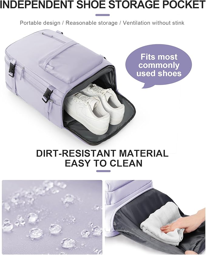 WONHOX Large Travel Backpack Carry on Flight Approved Laptop Work Business Backpack for Women Men Mochila de Viaje