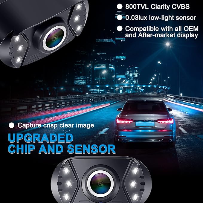 HD 1080P Backup Camera for Cars - Night Vision, 170° Wide Angle, Waterproof, Easy Installation, Clear Image for Trucks, SUVs, Vans, Sedans - Enhanced Parking Safety