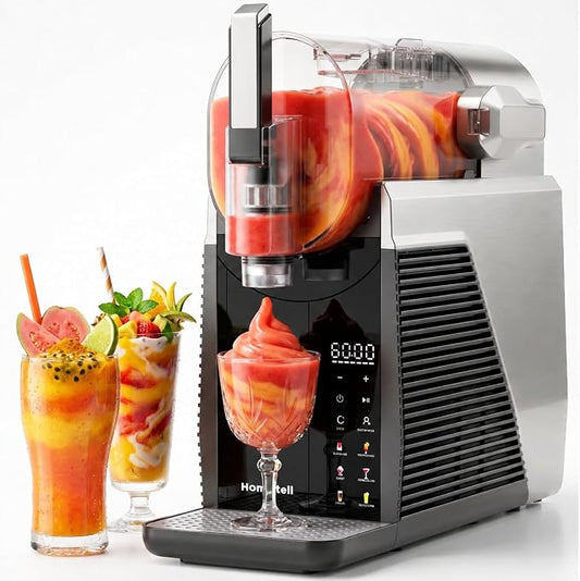 Slushie Machine for Home, No Ice Needed Frozen Drink Maker, 68oz Large Capacity with 360° QuickChill, 6 Presets & 10 Texture Settings, LED Touch Panel, Self-Cleaning for Margarita, Milkshake