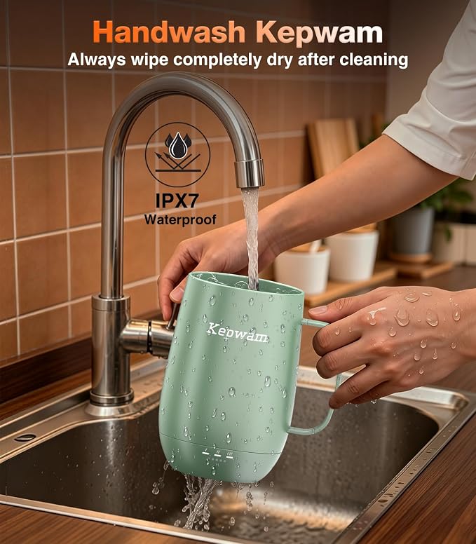 Kepwam Smart Heated Coffee Mug T2-Plus, 20oz Rechargeable Self Heating Coffee Mug with 8-Hour Battery & Temp Control, Perfect Coffee Warmer Gift for Men Women