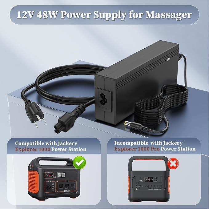 24V Charger for Jackery 1000 880 Power Station 24V 180W Power Supply for Jackery Explorer 1000 Solar Generator Power Adapter Portable Power Station 8FT
