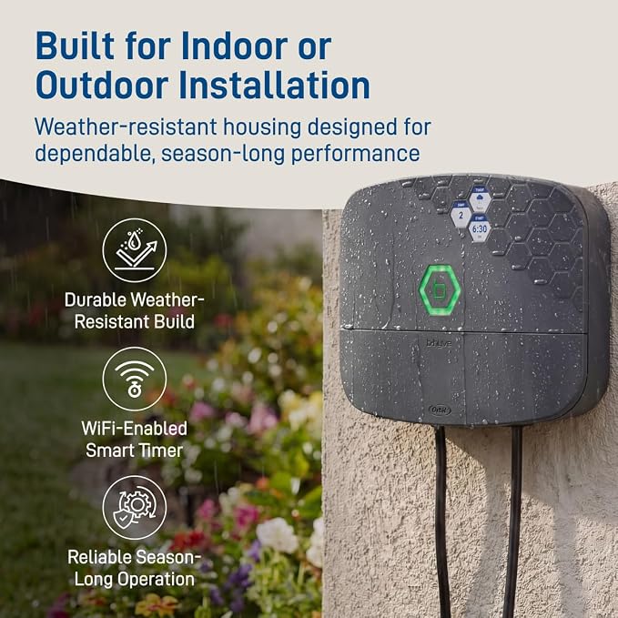 Orbit B-hyve XR Smart Sprinkler Timer - 8-Zone - WiFi-Enabled Indoor/Outdoor Irrigation Controller - App Control - Weatherproof Watering System - Multi Zone - Custom Programs - 57985