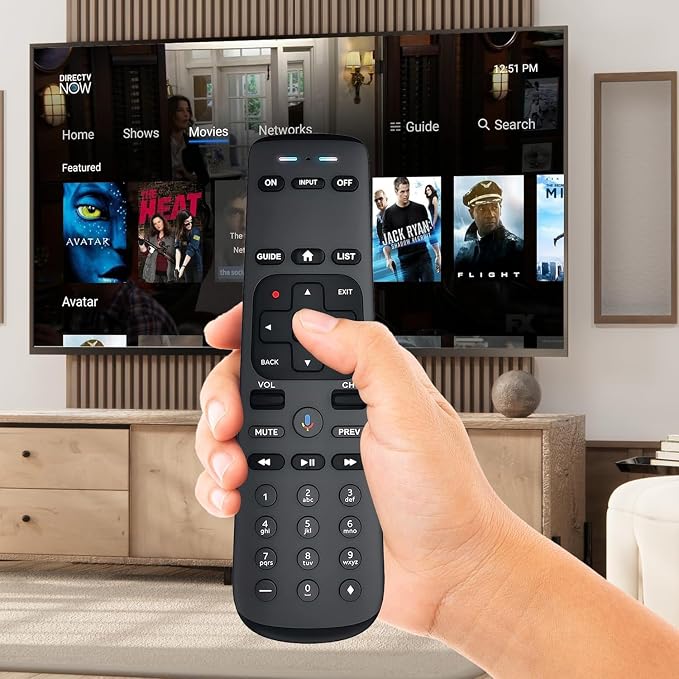 Buck AT&T Now DirecTV Stream RC82V IR/RF Universal Gemini Voice Remote Control – DirecTV Remote Control Replacement for Gemini Air, C71KW-200 & C71KW-400 Osprey Receiver Set-Top Boxes (2nd Gen)