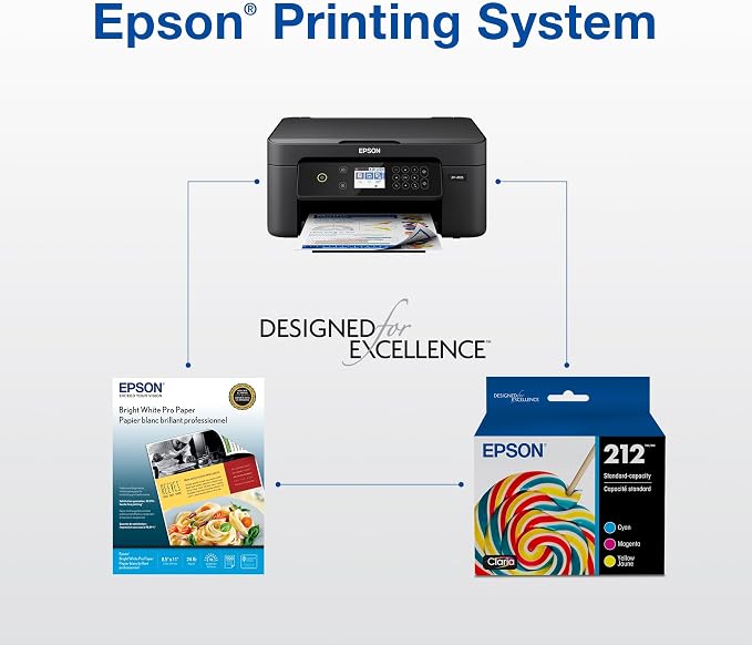 Epson 212 Claria Ink High Capacity Black & Standard Color Cartridge Combo Pack (T212XL-BCS) Works with Workforce WF-2830,2850 and Expression XP-4100,4105,(Pack of 2)