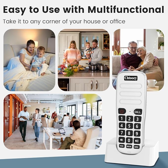 Intercoms Wireless for Home, 1 Mile Long Range for House Business Office, Handheld Room to Room Communication System, Rechargeable Loud & Clear 10-Channel Anti-Interference Intercom System