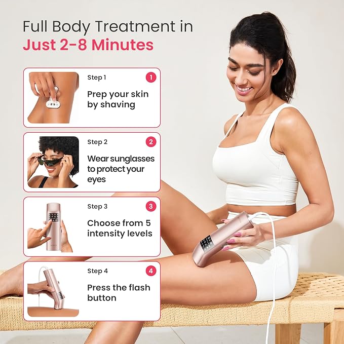 IPL Laser Hair Removal for Women & Men, 25J Triple-Pulse & 12cm² Sapphire 37°F Ice-Cooling Painless Hair Removal for Ingrown & Coarse Hair, Hair Removal Device for Armpits Legs Arms Bikini Line