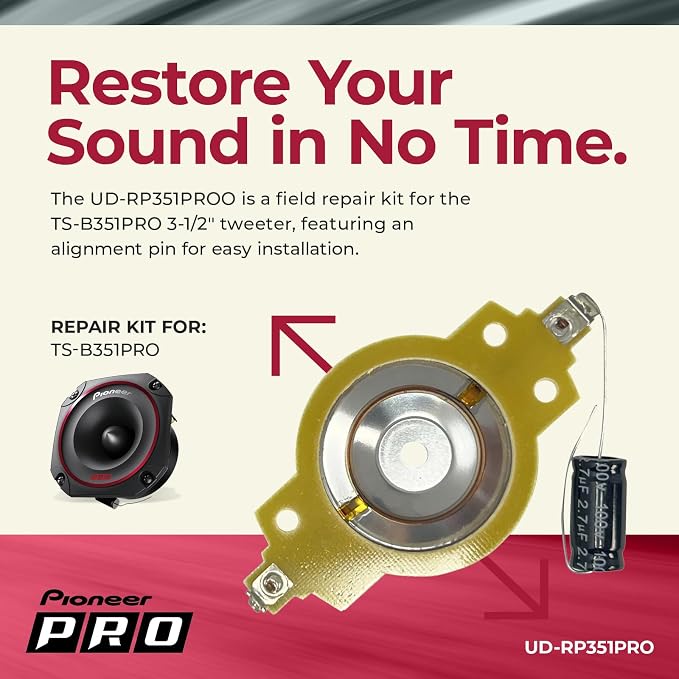 Pioneer UD-RP351PRO Repair Kit - Replacement Diaphragm for TS-B351PRO 3-1/2' P.R.O. Series Bullet Tweeter