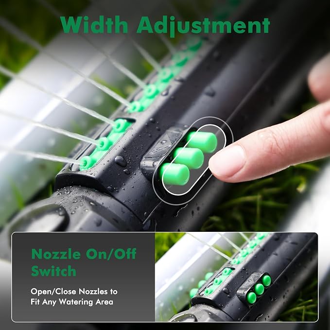 RESTMO Oscillating Sprinklers,Large Yard Water Sprinkler for Lawn | Irrigation Sprinkler with 21 Durable Nozzles, Weighted Base, Adjustable Spray Width & Coverage, Ideal for Gardens & yards