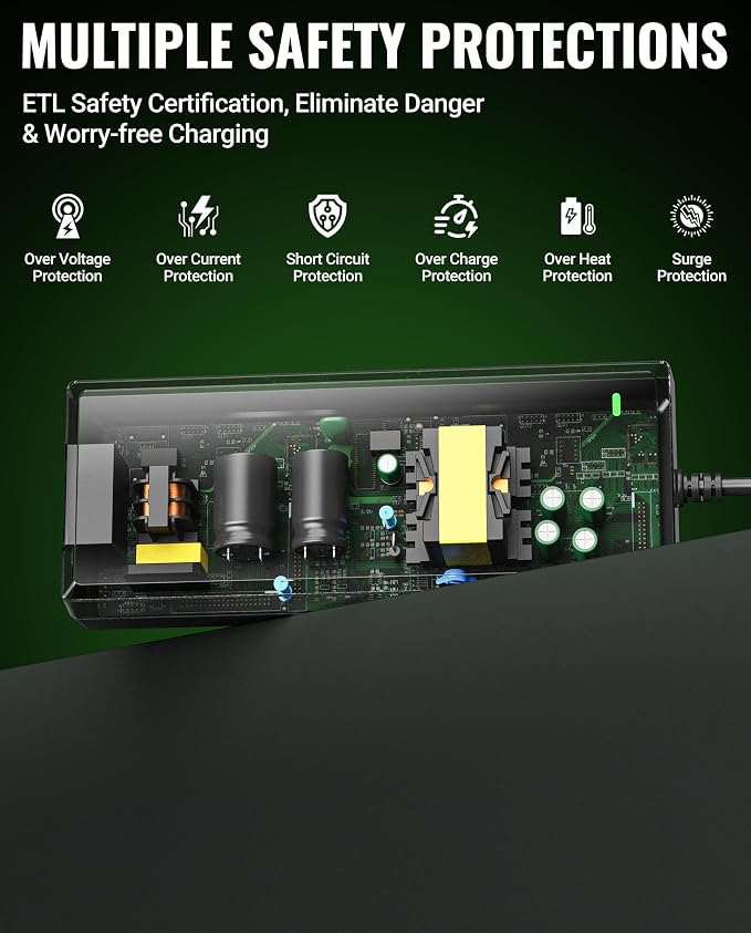 12V 10A Power Supply for Green Mountain Grill Davy Crockett, Daniel Boone Prime/Plus, Jim Bowie Prime/Plus, Ledge, Peak, Trek, 33Ft Power Adapter Replacement for All 12V GMG Pellet Grills