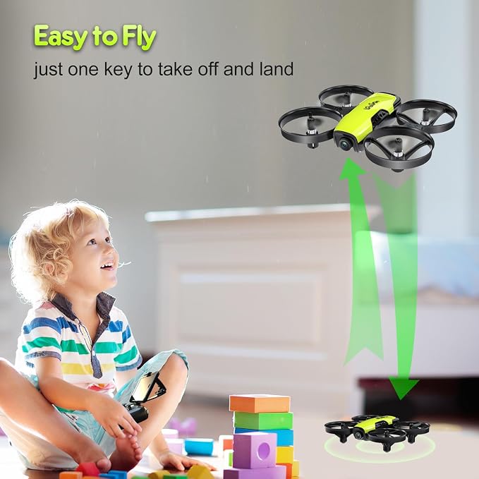 Loolinn | Drone for Kids 8+ Gift with Camera - Mini Drone with 90° Adjustable Camera, Safe for Kids to Play, Easy to Fly, Photos and Videos, Includes Three Batteries (Gift for Kids)