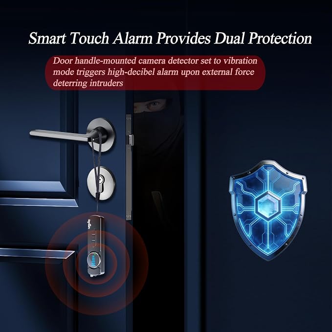 Hidden Camera Detector,Upgraded Hidden Bug and Camera Detector, Bug & GPS Tracker Detector Portable Privacy Protector for Travel/Hotel/Car, Camera Detector Spy Camera Finder with LED (Black)