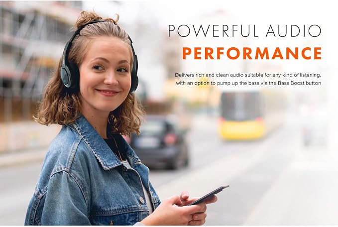 Sound Blaster JAM V2 On-Ear Lightweight Bluetooth 5.0 Wireless Headphones with USB-C, aptX Low Latency, aptX HD, Multipoint Connectivity, Voice Detection and Noise Reduction, 22 Hours Battery Life