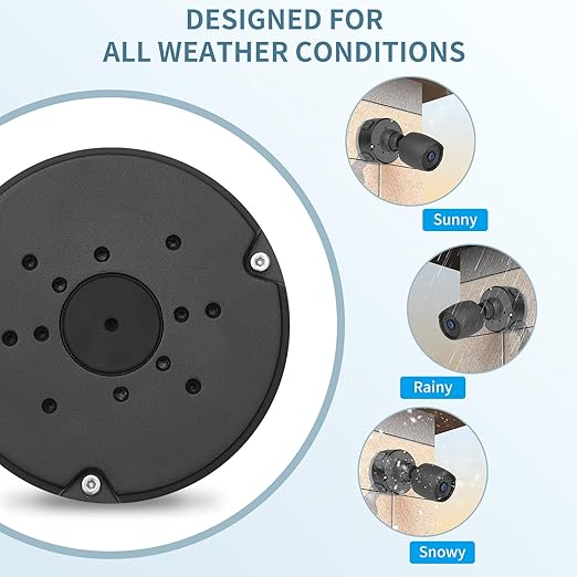 Junction Box Mount Compatible with Ubiquiti Camera Metal Junction Box Accessories for Unifi Dome Turret Bullet Cameras (G3,G4,G5, G6, AI,Pro) | Metal Construction, Compatible with Unifi Dome Turret Bullet Cameras, G3, G4, G5, G6, AI, Pro Models,Anti fa...