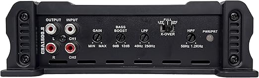 Orion Cobalt 2 Channel Amplifier - 750W RMS, 1500W Max, Class A/B, 2 Ohm Stable, Bass Boost, MOSFET, Car Audio Subwoofer Amp