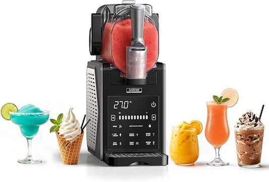 Slushie Machine for Home, 85oz Larger Ice Cream Maker with LED Display, 6 Preset Programs | Auto-Clean, Frozen Drink Machine for Margaritas, Frappes, Milkshakes & Smoothies, No Ice Needed