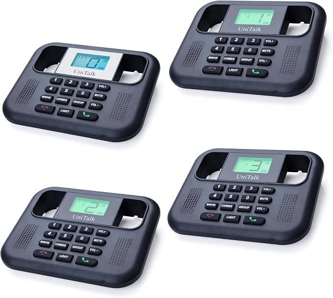Wireless Intercoms for Home & Office, Two-Way Real-time Full-Duplex Voice System with Offline Voice Control & Monitor Function, Clear Sound, Up to 800 Meters (1/2 Mile) Range (UT-001-1F3P)