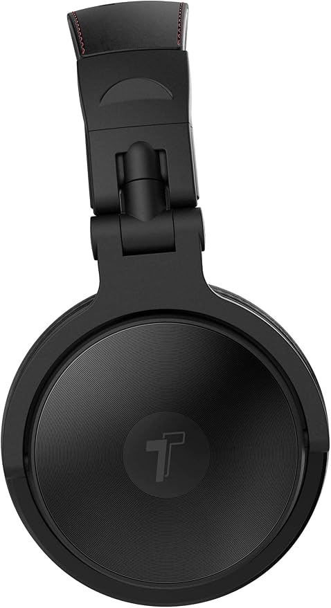 Thore Over Ear iPhone Headphones with Lightning Connector (Apple MFi Certified) – Closed Back Studio DJ Monitor Earphones (50mm Neodymium Drivers) (V200 Black/Red)