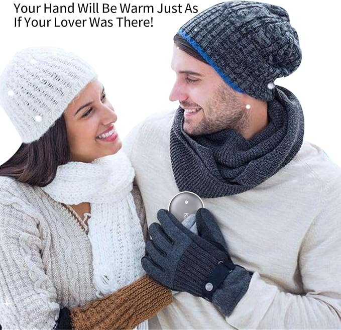 Karecel Hand Warmers Rechargeable 2 Pack, 10400mAh Double-Sided Heat Electric Handwarmers, 4-inch Full-Surface Heat, Reusable Portable Camping Hand Warmer, Gifts Men for Christmas, Winter Essentials