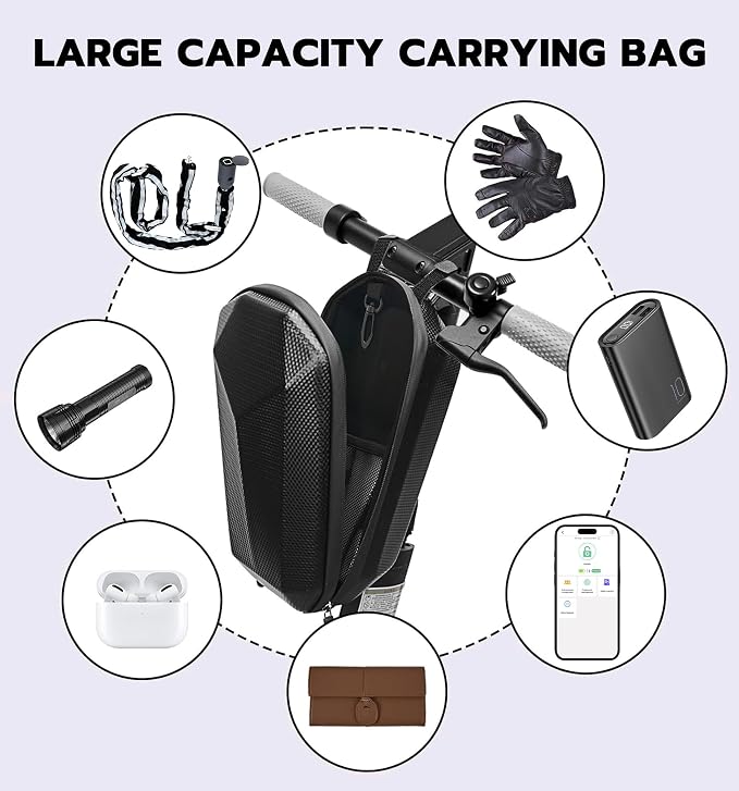 Anweller Scooter Chain Lock, Electric Scooter Accessories, Fingerprint Keyless Biometric Smart Bluetooth App Electronic Digital Heavy Duty Anti Theft Bike Lock