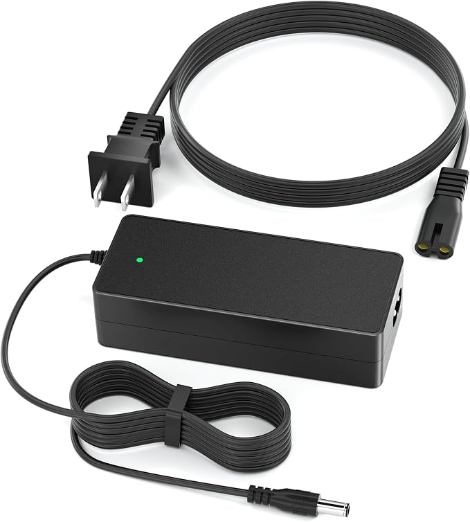 VHBW 42V Compatible with Phantomgogo Electric Scooter R1 Charger, Smart Safety Protection, Fast Charging, LED Indicator, Portable Power Adapter Replacement