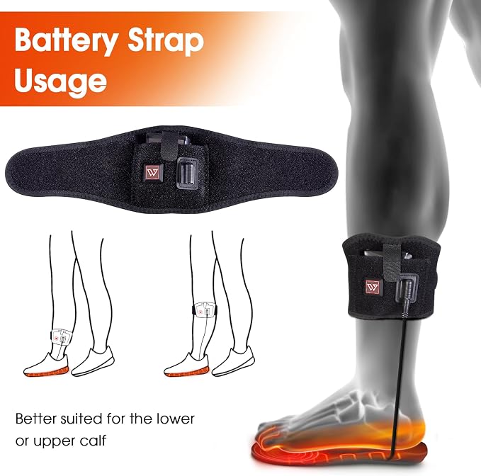 Heated Shoe Insoles,12-Hour Runtime,Removable 7.4V Battery Packs,3-Temperature Control, ETL-Certified Charger,Foot Warmers for Men & Women