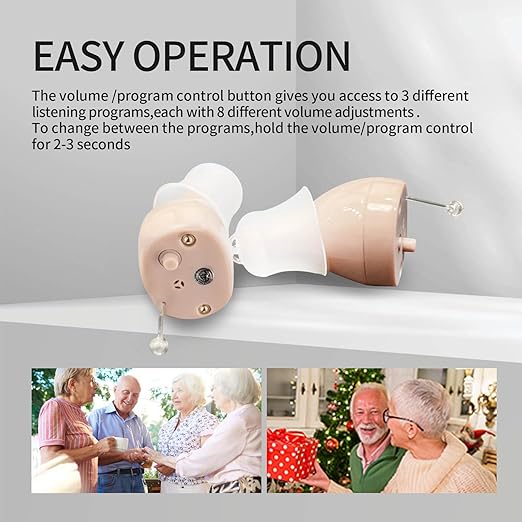 Hearing Aids,Hearing Amplifiers with Charging Case Noise Reduction,Discreet & Lightweight,Comfortable Fit,All Day Comfort,Casual and Outdoor Use,Perfect for Seniors and Adults.