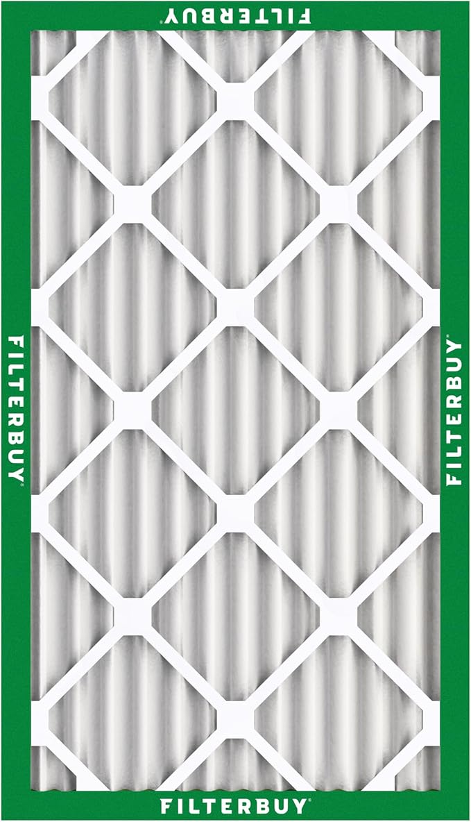 Filterbuy 14x30x2 Air Filter MERV 8 Essential Dust & Allergy Defense (5-Pack), Electrostatic Pleated HVAC AC Furnace Filters Replacement, Made in USA (Actual Size: 13.50 x 29.50 x 1.75)