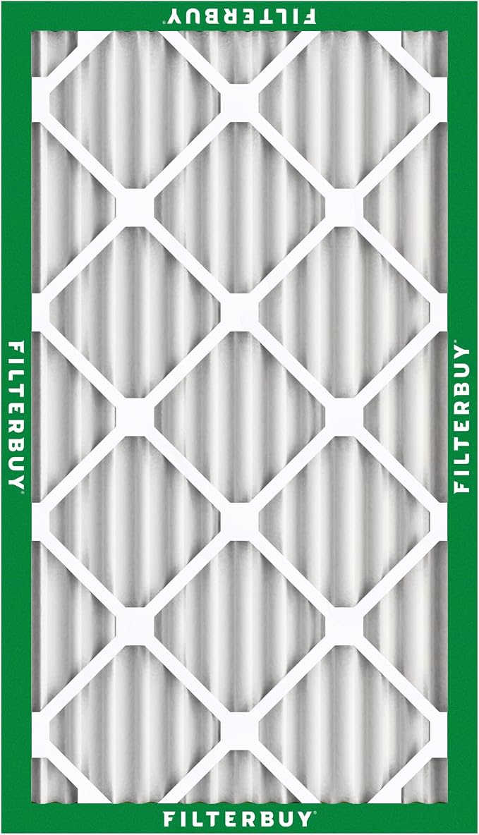 Filterbuy 20x36x2 Air Filter MERV 8 Essential Dust & Allergy Defense (5-Pack), Electrostatic Pleated HVAC AC Furnace Filters Replacement, Made in USA (Actual Size: 19.50 x 35.50 x 1.75)
