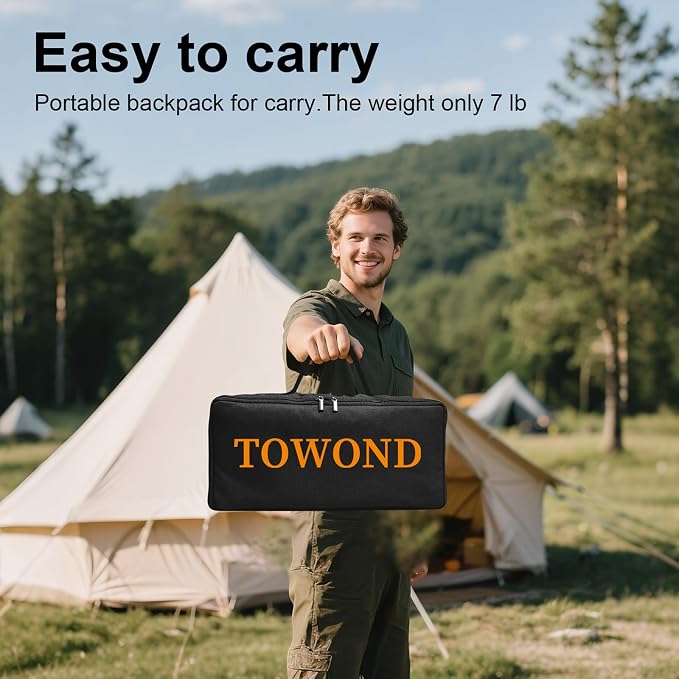 TOWOND Projector Screen with Stand, 84 inch Outdoor Projector Screen Portable Indoor Projection Screen 16:9 4K Rear Front Movie Screen with Carry Bag for Home Backyard Theater 84 inch