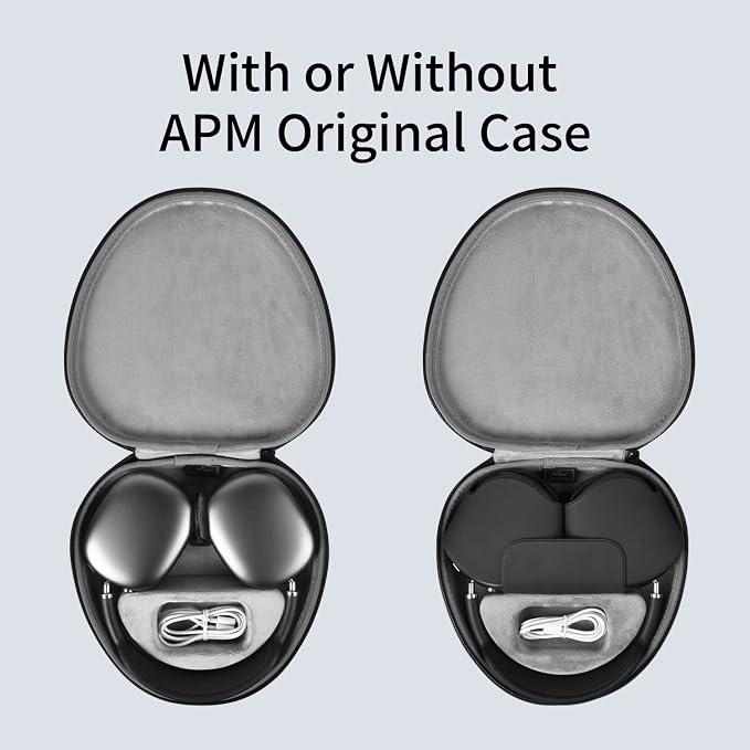 for Apple AirPods Max Case Smart: AirPod Max Accessories with Sleep Mode, Smart Case for New Apple AirPod Max, Ultra-Slim Portable Travel Bag for Apple Headphones, Long-Lasting Protection, Gray